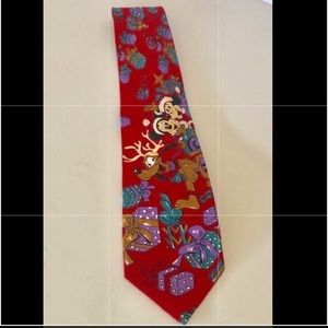 Disney Mickey Minnie Pluto Christmas Tie